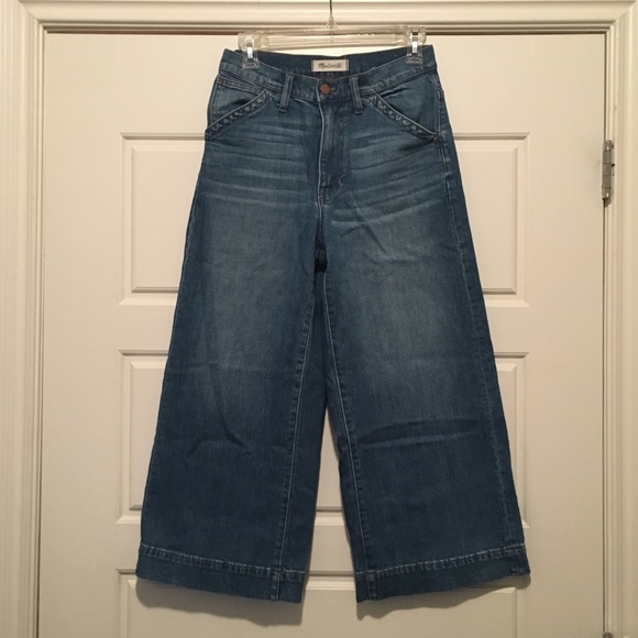 Madewell Pants - Madewell Wide Leg Crop Denim